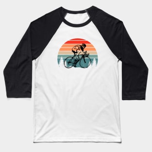 Cyclist vintage retro sunset style Baseball T-Shirt